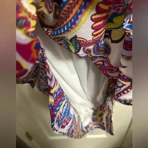 Fig and Flower Anthropologie Tunic Lined Dress Women’s Size Small Paisley Boho - Picture 3 of 7